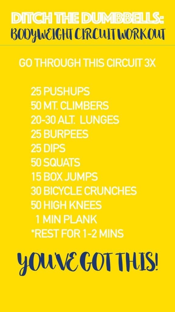 bodyweight circuit workout image for phone