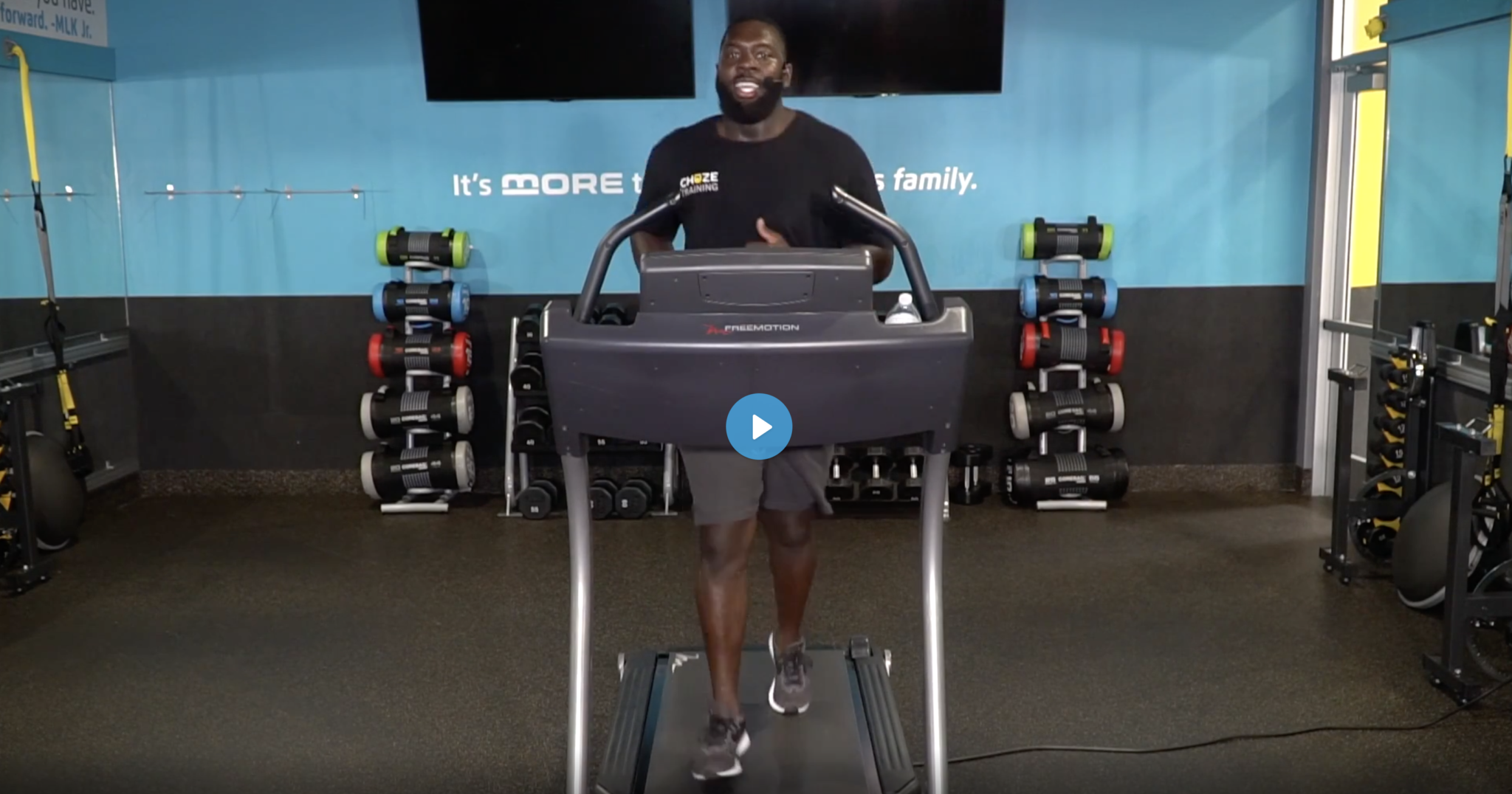 A 30-minute virtual treadmill workout by Chuze Fitness Coach Devon